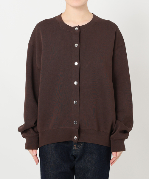 SLOBE IENA（スローブイエナ）の「《WEB限定/追加3》ダブルフェイスジャージースナップカーディガン（カーディガン/ボレロ・レディース・ブラウン/カーキ/ブラック・FREE）」の21枚目の写真