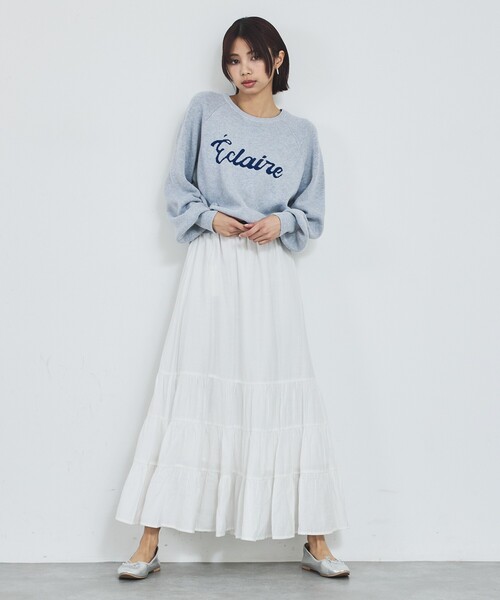 abahouse mavie（アバハウスマヴィ）の「【追加生産】ロゴジャガードニット（ニット/セーター・レディース・グレイッシュブルー/ブラウン/ブラック/アイボリー・フリー）」の6枚目の写真