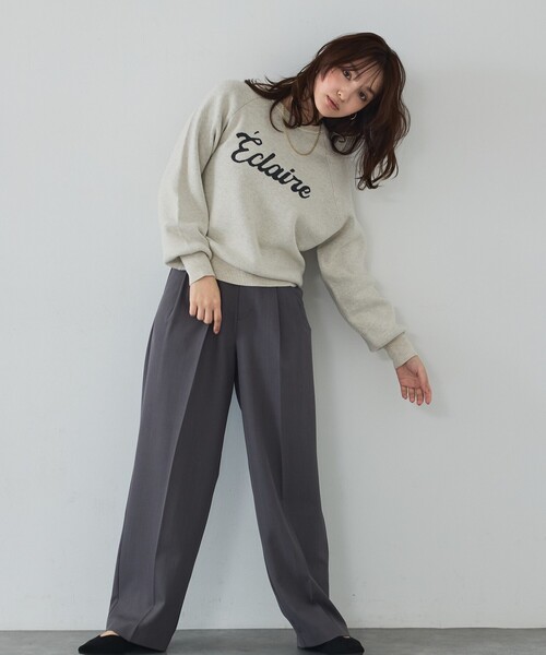 abahouse mavie（アバハウスマヴィ）の「【追加生産】ロゴジャガードニット（ニット/セーター・レディース・グレイッシュブルー/ブラウン/ブラック/アイボリー・フリー）」の16枚目の写真