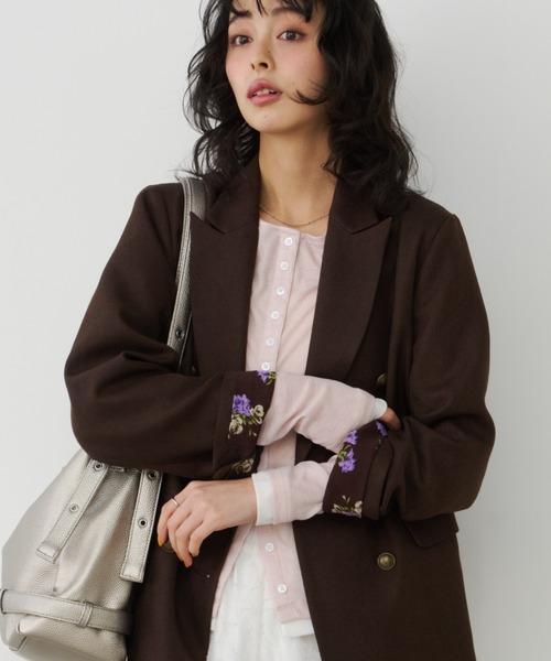 Unitage(ユニテージ)の「バイカラーシアーリブTOPS/カーディガン(Tシャツ/カットソー・レディース・ピンク/イエロー/アイボリー/グレー・FREE)」の20枚目の写真