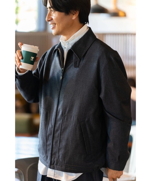 McGREGOR（マックレガー）の「【EDIT-B】ウールサキソニードリズラー（ブルゾン・メンズ・ライトブラウン/ネイビー/チャコール・L/M）」の4枚目の写真