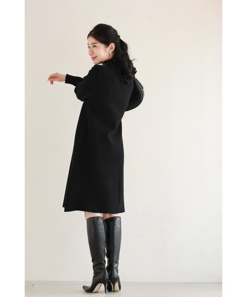 cawaii（カワイイ）の「（黒）アニマル柄とビジュー纏う蝶々のハーフニットミニワンピース（ワンピース・レディース・ブラック・FREE）」の8枚目の写真