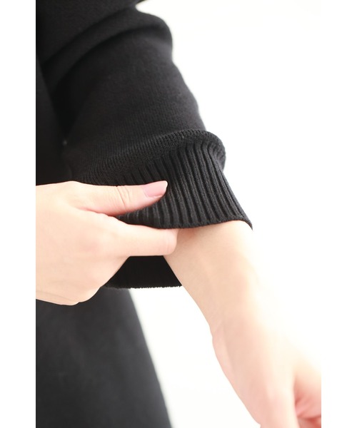 cawaii（カワイイ）の「（黒）アニマル柄とビジュー纏う蝶々のハーフニットミニワンピース（ワンピース・レディース・ブラック・FREE）」の11枚目の写真