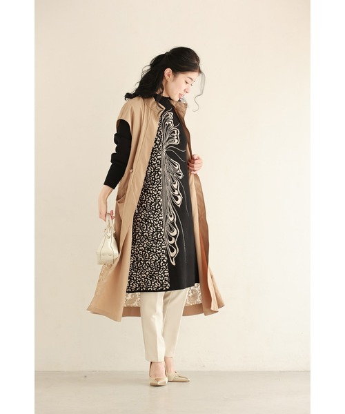 cawaii（カワイイ）の「（黒）アニマル柄とビジュー纏う蝶々のハーフニットミニワンピース（ワンピース・レディース・ブラック・FREE）」の16枚目の写真