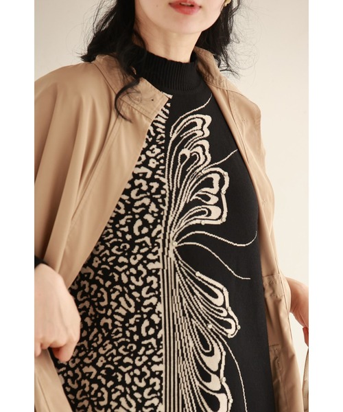 cawaii（カワイイ）の「（黒）アニマル柄とビジュー纏う蝶々のハーフニットミニワンピース（ワンピース・レディース・ブラック・FREE）」の20枚目の写真