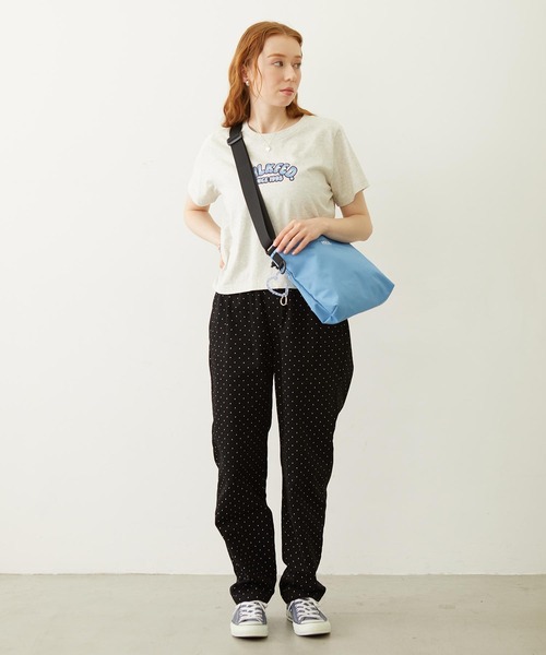 MILKFED.(ミルクフェド)の「GRADIENT LOGO COMPACT S/S TEE(Tシャツ/カットソー・レディース・ブラック/ライトパープル/オートミール・M/S)」の10枚目の写真