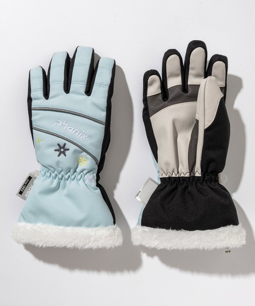 phenix(フェニックス)の「phenix(フェニックス)Gradient Snow Pattern Gloves グラディエント スノーパターン スキーグローブ(保温性/耐水性)(手袋・キッズ・ブラック/ライトブルー/パープル/ピンク・S/M/L)」の3枚目の写真