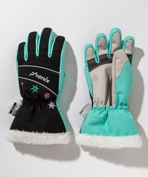 phenix(フェニックス)の「phenix(フェニックス)Gradient Snow Pattern Gloves グラディエント スノーパターン スキーグローブ(保温性/耐水性)(手袋・キッズ・ブラック/ライトブルー/パープル/ピンク・S/M/L)」の1枚目の写真