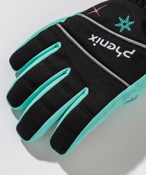 phenix(フェニックス)の「phenix(フェニックス)Gradient Snow Pattern Gloves グラディエント スノーパターン スキーグローブ(保温性/耐水性)(手袋・キッズ・ブラック/ライトブルー/パープル/ピンク・S/M/L)」の6枚目の写真