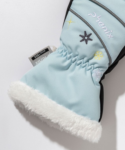 phenix(フェニックス)の「phenix(フェニックス)Gradient Snow Pattern Gloves グラディエント スノーパターン スキーグローブ(保温性/耐水性)(手袋・キッズ・ブラック/ライトブルー/パープル/ピンク・S/M/L)」の8枚目の写真