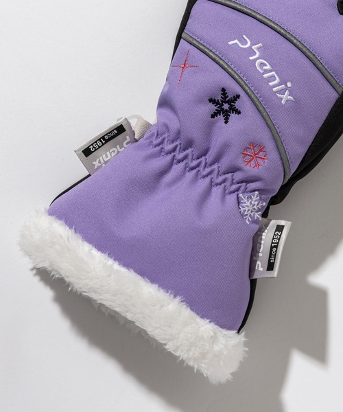 phenix(フェニックス)の「phenix(フェニックス)Gradient Snow Pattern Gloves グラディエント スノーパターン スキーグローブ(保温性/耐水性)(手袋・キッズ・ブラック/ライトブルー/パープル/ピンク・S/M/L)」の11枚目の写真