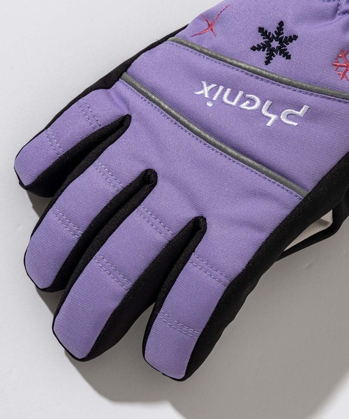 phenix(フェニックス)の「phenix(フェニックス)Gradient Snow Pattern Gloves グラディエント スノーパターン スキーグローブ(保温性/耐水性)(手袋・キッズ・ブラック/ライトブルー/パープル/ピンク・S/M/L)」の12枚目の写真