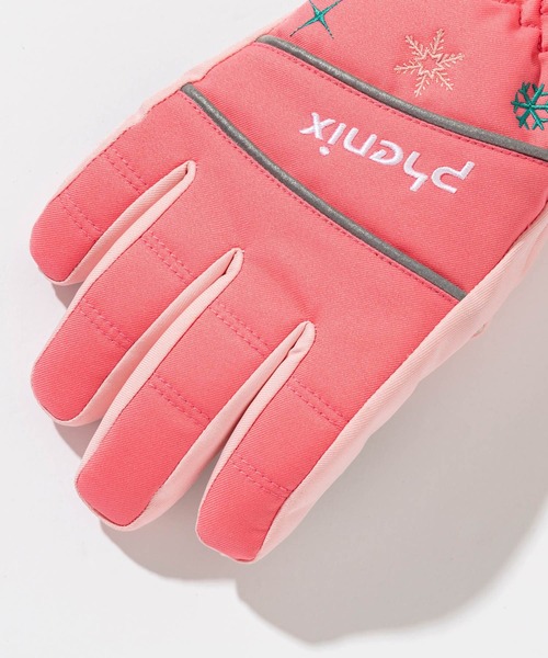 phenix(フェニックス)の「phenix(フェニックス)Gradient Snow Pattern Gloves グラディエント スノーパターン スキーグローブ(保温性/耐水性)(手袋・キッズ・ブラック/ライトブルー/パープル/ピンク・S/M/L)」の15枚目の写真