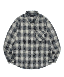 CHECKERED BLEACH SHIRT (BLACK)