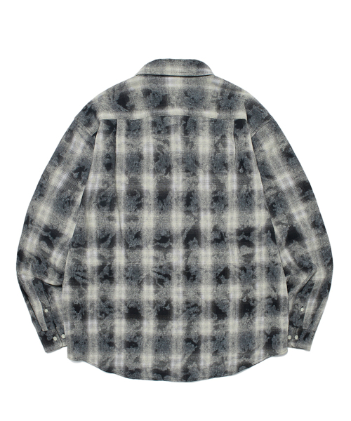 WKNDRS(ウィーキャンドース)の「CHECKERED BLEACH SHIRT (BLACK)(シャツ/ブラウス・レディース・その他・X-LARGE/MEDIUM/LARGE)」の2枚目の写真