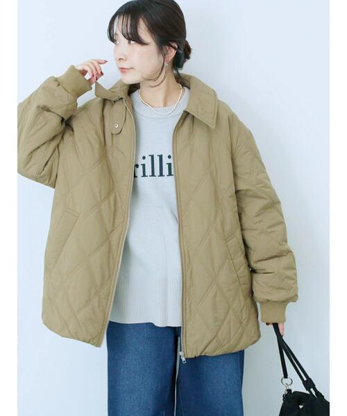 バルーンキルトジャケット（ノーカラージャケット）｜Samansa Mos2