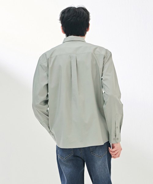 CHASECULT(チェイスカルト)の「男性ベーシックスパンシャツ-DDZK5450A02(シャツ/ブラウス・メンズ・ライトグレー・100/105/110/95)」の4枚目の写真