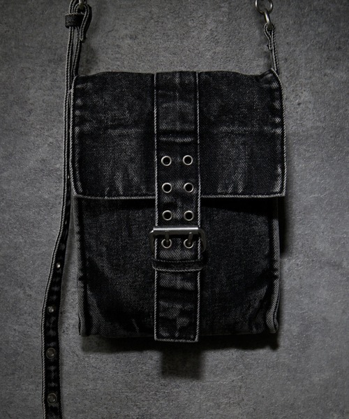 ADRER（アドラー）の「Vintage Denim Shoulder Bag / ヴィンテージデニムショルダーバッグ（ショルダーバッグ・メンズ・ブラック・FREE）」の3枚目の写真