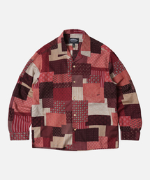 FRIZMWORKS（フリズムワークス）の「MIXED PATCHWORK SHIRT _ BURGUNDY（シャツ/ブラウス）」