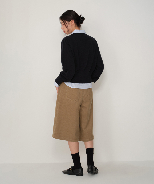 MUSINSA STANDARD WOMAN（ムシンサスタンダードウーマン）の「ウィメンズ 11W コーデュロイバミューダパンツ [サンドベージュ]（その他パンツ・レディース・その他・27/28/29/30/24/25/26）」の3枚目の写真
