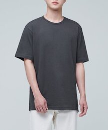 レイヤードクルーネックTシャツ_通常丈 [ダークグレー]
