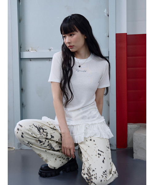 THE GREEN LAB（ザグリーンラボ）の「カンカンショートスリーブTシャツ [アイボリー]（Tシャツ/カットソー・レディース・その他・FREE）」の2枚目の写真