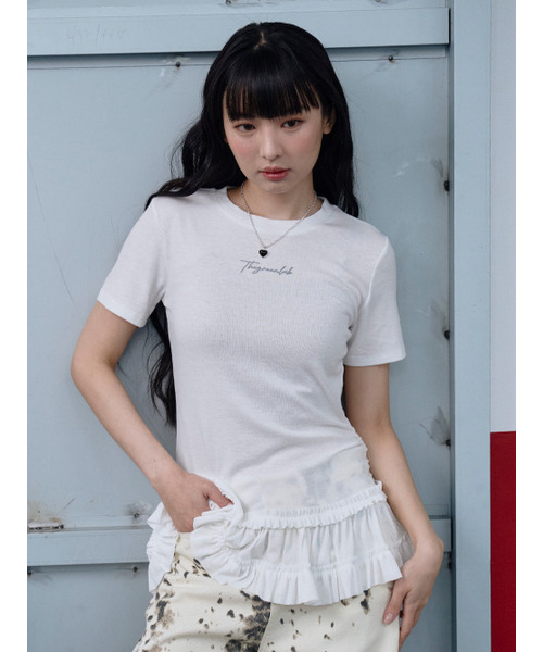THE GREEN LAB（ザグリーンラボ）の「カンカンショートスリーブTシャツ [アイボリー]（Tシャツ/カットソー・レディース・その他・FREE）」の3枚目の写真