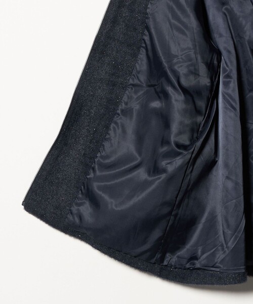 A DAY IN THE LIFE UNITED ARROWS(アデイインザライフユナイテッドアローズ)の「フェザーラメ チェック ミドルコート <A DAY IN THE LIFE>(その他アウター・レディース・モカ/ネイビー/ブラック・FREE)」の13枚目の写真