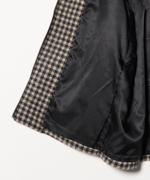 A DAY IN THE LIFE UNITED ARROWS(アデイインザライフユナイテッドアローズ)の「フェザーラメ チェック ミドルコート <A DAY IN THE LIFE>(その他アウター・レディース・モカ/ネイビー/ブラック・FREE)」の18枚目の写真
