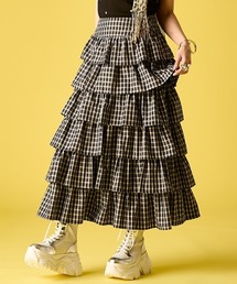 GEVS.（ジェイヴィス）の「チェックティアードスカート＜大きいサイズ有＞GEVS.（スカート）」