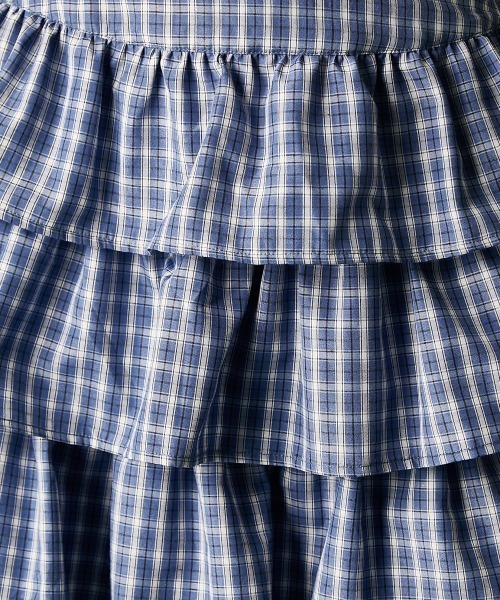 GEVS.(ジェイヴィス)の「チェックティアードスカート<大きいサイズ有>GEVS.(スカート・レディース・ブラック系/ブルー系・L/M/5L/4L/3L/LL)」の18枚目の写真