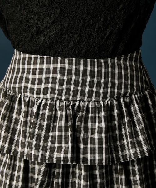 GEVS.(ジェイヴィス)の「チェックティアードスカート<大きいサイズ有>GEVS.(スカート・レディース・ブラック系/ブルー系・L/M/5L/4L/3L/LL)」の13枚目の写真