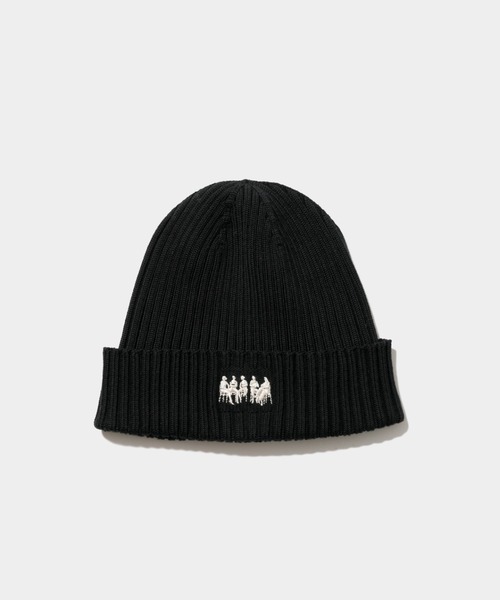 beautiful people（ビューティフルピープル）の「suvin cotton knittedrib beanie（ニットキャップ/ビーニー・レディース・アイボリー/ブラック・FREE）」の2枚目の写真