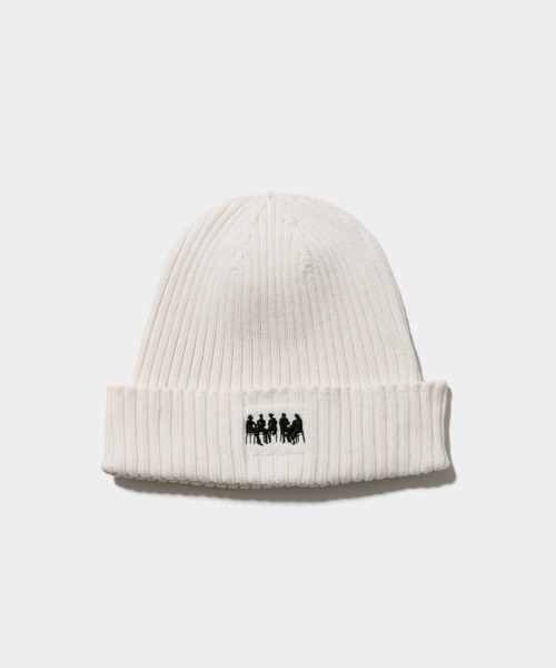 beautiful people（ビューティフルピープル）の「suvin cotton knittedrib beanie（ニットキャップ/ビーニー・レディース・アイボリー/ブラック・FREE）」の3枚目の写真