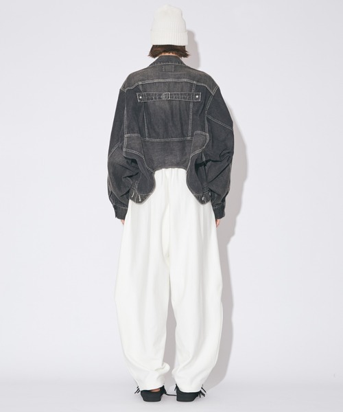 beautiful people（ビューティフルピープル）の「suvin cotton knittedrib beanie（ニットキャップ/ビーニー・レディース・アイボリー/ブラック・FREE）」の7枚目の写真