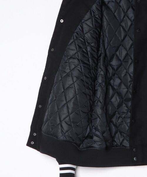 DC SHOES（ディーシーシューズ）の「ディーシーシューズ  25 VARSITY JACKET アウトドアカジュアル ジャケット（スタジャン・メンズ・ブラック/ベージュ・LL/M/L）」の5枚目の写真