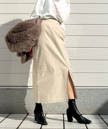 Q | 裏起毛ストレッチタイトスカート(スカート)
