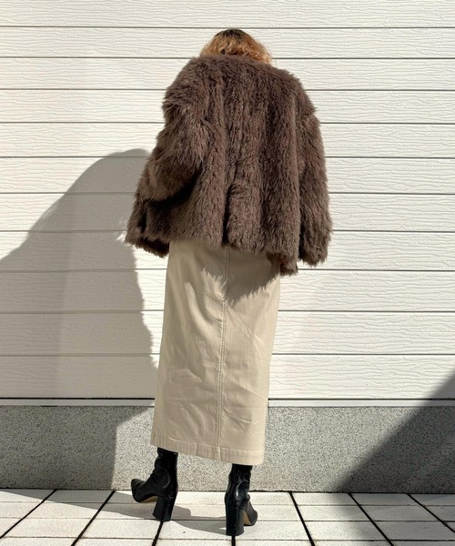 Q（キュー）の「裏起毛ストレッチタイトスカート（スカート・レディース・ブラック/チャコールグレー/ライトベージュ・MEDIUM）」の20枚目の写真