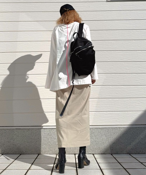 Q（キュー）の「裏起毛ストレッチタイトスカート（スカート・レディース・ブラック/チャコールグレー/ライトベージュ・MEDIUM）」の18枚目の写真