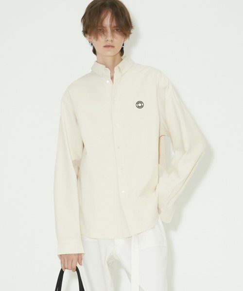 LOGO OXFORD SHIRT AURORA BEIGE
