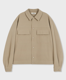 GLW（ジーエルダブリュ）の「オーバーサイズスタンダードポケットジャケットベージュ（ナイロンジャケット）」