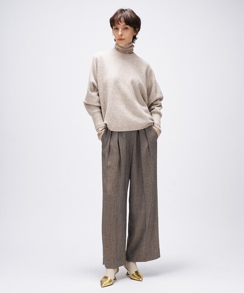 cloenc(クロエンス)の「【手洗い可】ドルマンロングリブニットプルオーバー(ニット/セーター・レディース・ブラック/レッド系1/ライトグレー系8/ベージュ系その他7/ホワイト・02)」の16枚目の写真