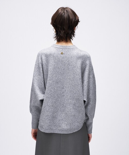 cloenc(クロエンス)の「【手洗い可】ドルマンロングリブニットプルオーバー(ニット/セーター・レディース・ブラック/レッド系1/ライトグレー系8/ベージュ系その他7/ホワイト・02)」の7枚目の写真