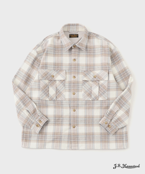 JOURNAL STANDARD J.S HOMESTEAD(ジャーナルスタンダードホームステッド)の「J.S.Homestead / C/W/P チェック ミリタリー シャツ(シャツ/ブラウス・メンズ・ベージュ/ライトグレー/ブラウン/ブラック・MEDIUM/LARGE)」の4枚目の写真