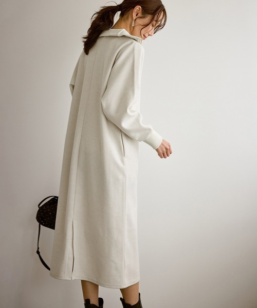 emur/エミュール】圧縮起毛ステンニットワンピース（ワンピース