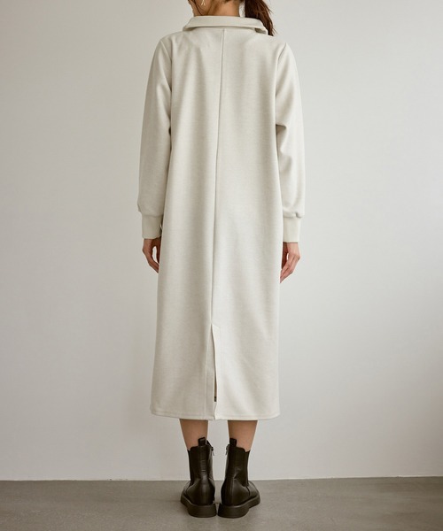 【Rene36】べ－ジュ×白　フ－ディニットコート˳✧ワンピ Rene36】べ－ジュ×白 フ－ディニットコート˳✧ワンピ