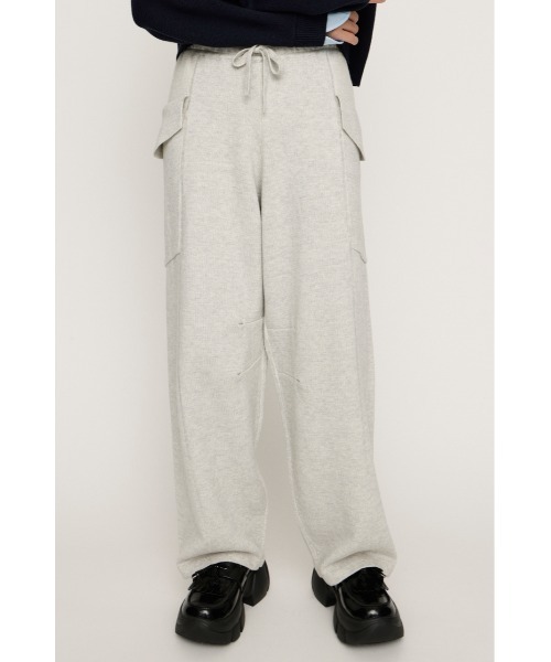 SLY(スライ)の「SWEAKNIT WASHED PT スウィークニット ウォッシュド パンツ 秋服 冬服(スウェットパンツ・レディース・ブラック/ブラウン系その他2/杢グレー・FREE)」の1枚目の写真