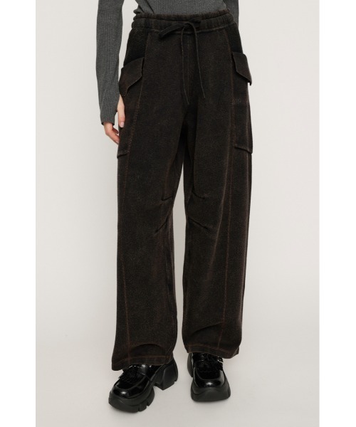 SLY(スライ)の「SWEAKNIT WASHED PT スウィークニット ウォッシュド パンツ 秋服 冬服(スウェットパンツ・レディース・ブラック/ブラウン系その他2/杢グレー・FREE)」の3枚目の写真