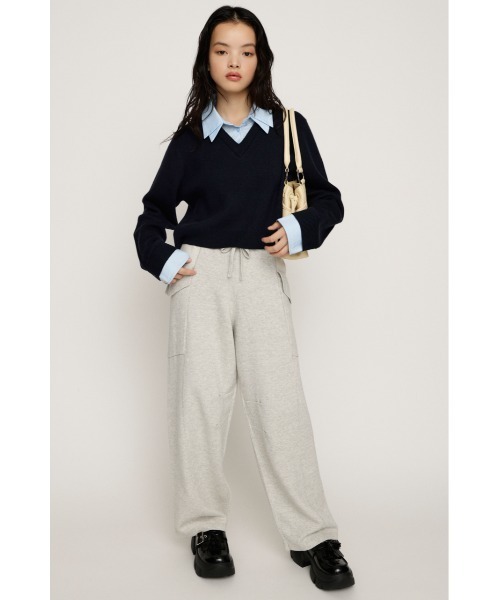 SLY(スライ)の「SWEAKNIT WASHED PT スウィークニット ウォッシュド パンツ 秋服 冬服(スウェットパンツ・レディース・ブラック/ブラウン系その他2/杢グレー・FREE)」の8枚目の写真