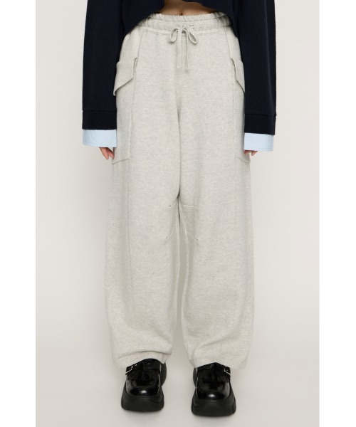 SLY(スライ)の「SWEAKNIT WASHED PT スウィークニット ウォッシュド パンツ 秋服 冬服(スウェットパンツ・レディース・ブラック/ブラウン系その他2/杢グレー・FREE)」の9枚目の写真